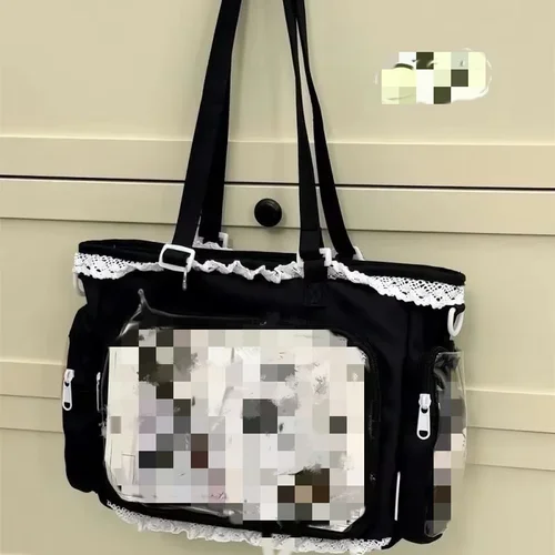 Imagen 2 del producto Nuevo japonés de alta belleza cinta transparente chica fresca y dulce ligero viajero diario bolso de hombro de gran capacidad