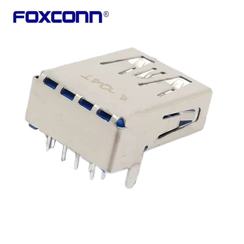 Foxconn UEA1112C-4ER4-4H Flat Blue Single Layer USB3.0 A-type Mother socket