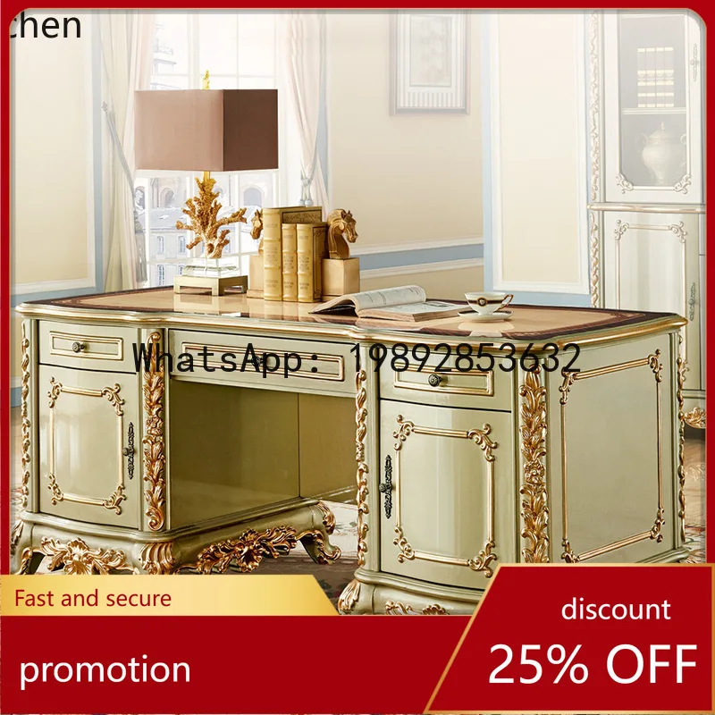 

YFY European Style Desk and Chair French Solid Wood Desk European High-end Writing Desk
