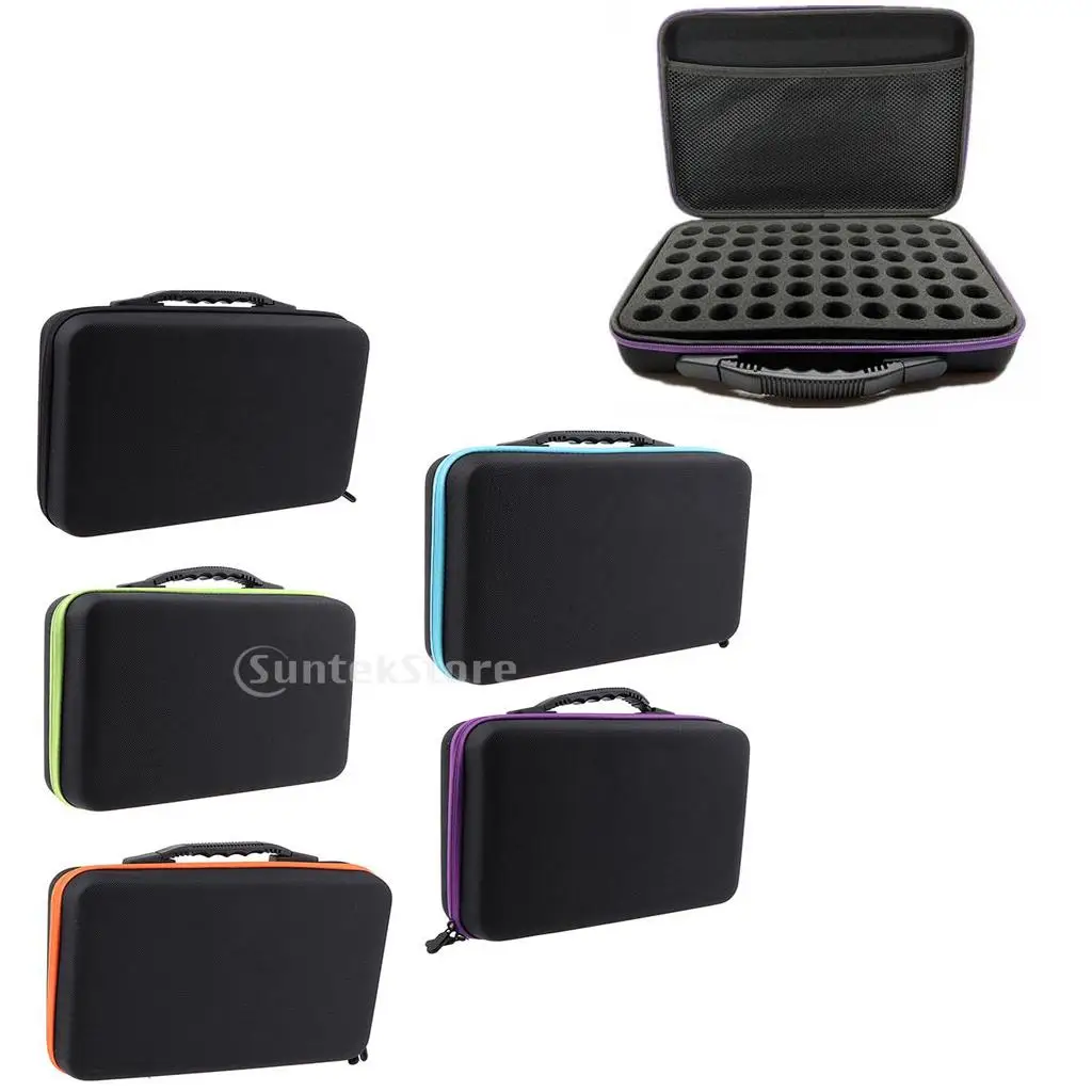 60 Slots Essential Oil Storage Box Organizer Carrying Case Shockproof Portable Essential Oils Bag