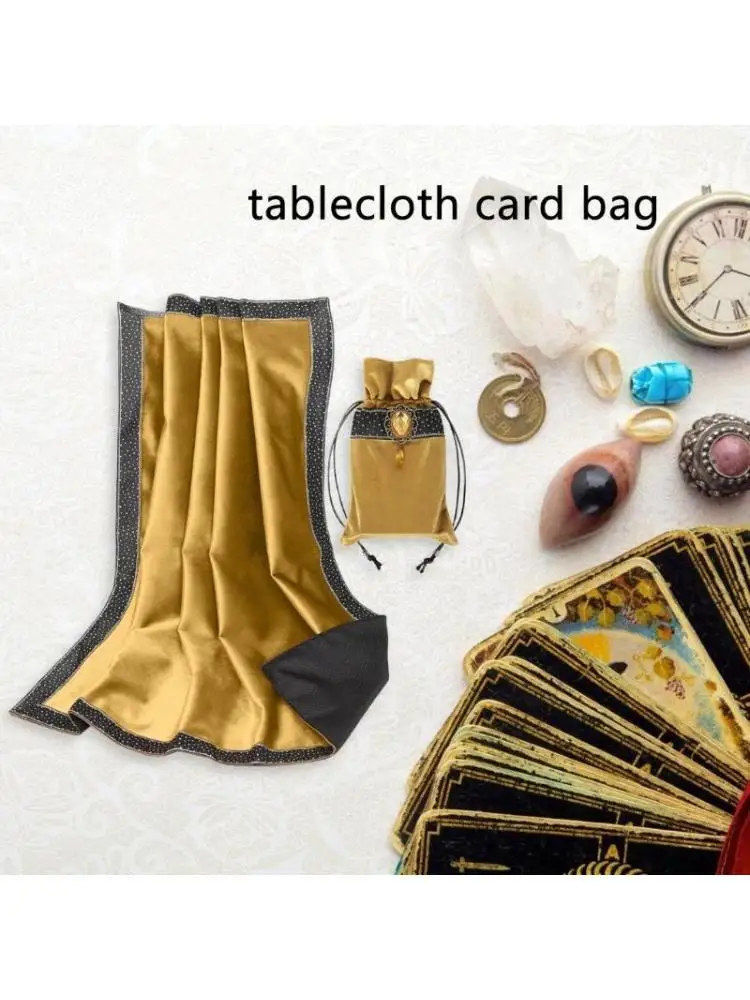 

652F Thick Nonslip Tarots Card Tablecloth Divinations Card Table Cloth with Cloth Bag