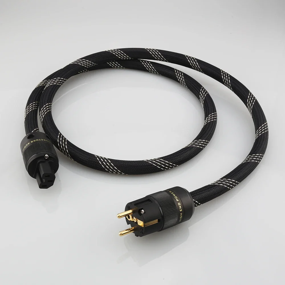 

P103+DW30 HI-End Audio Grade OFC Copper Schuko Power Cord Cable HIFI AC Mains Power Cable EU Schuko Power line