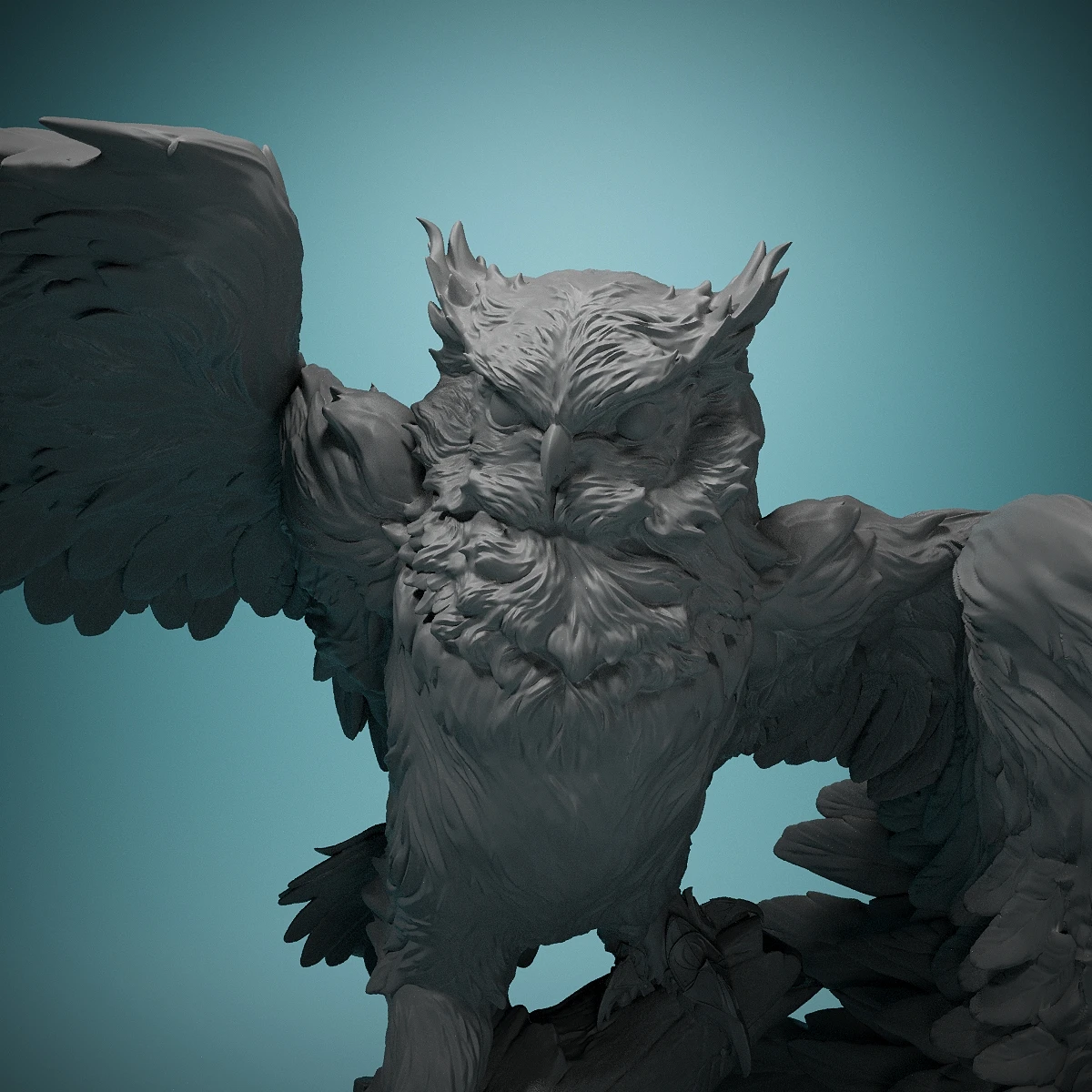 Mousin The Great Owl Stance - Resin 3D Miniatures - For Tabletop Tactical Gaming Roleplaying - Game Room Dress Up-Holiday Gifts