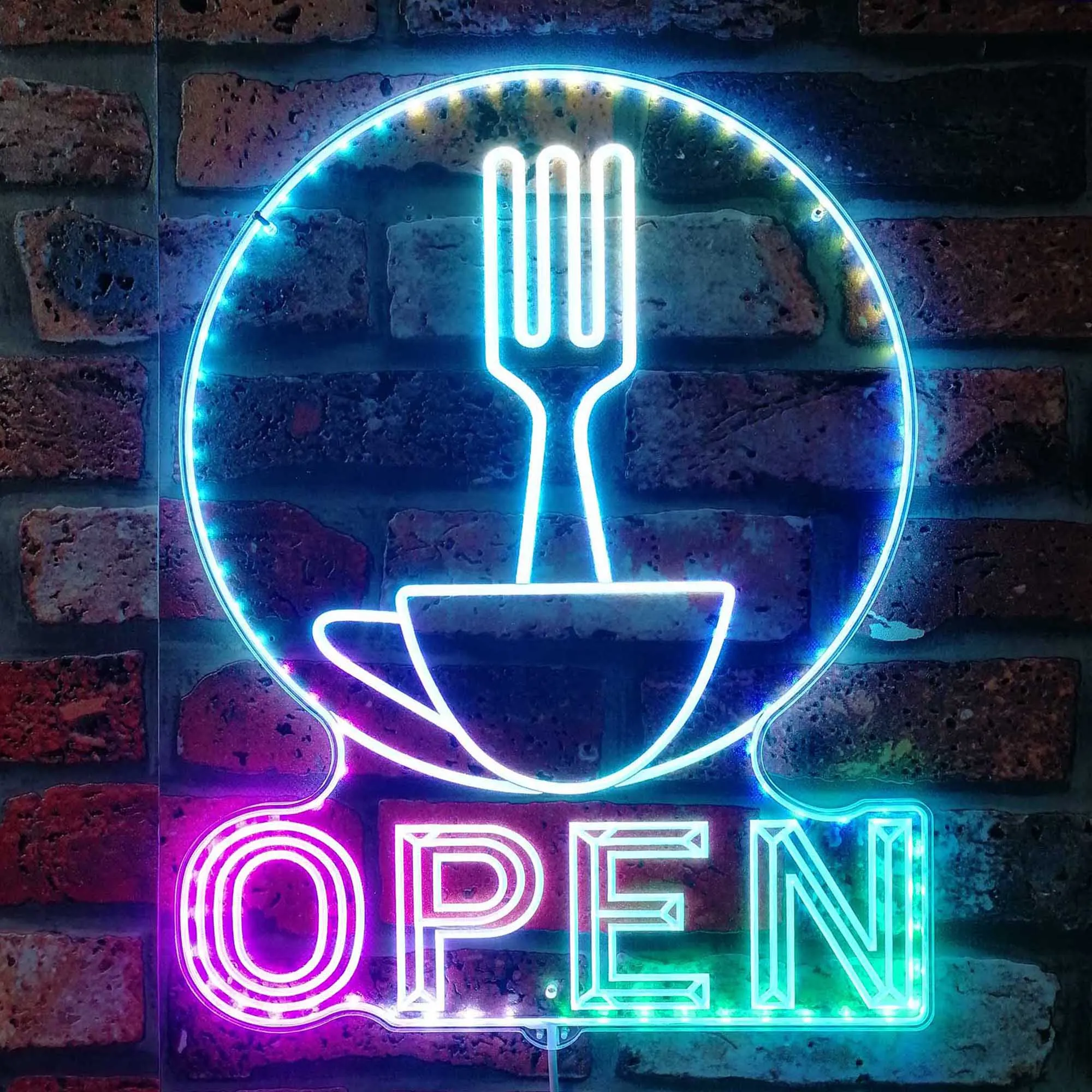 

Open Cafe Restaurant Food Glam Led Neon Sign st06-fnd-i0224-c