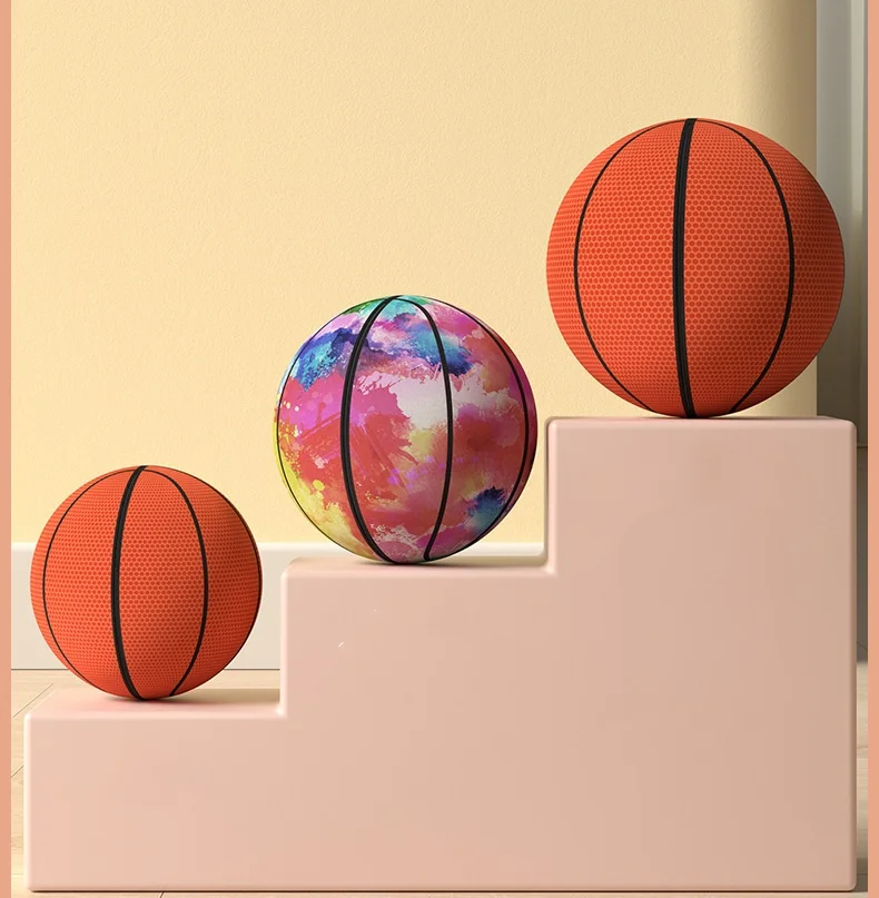 Indoor Silent Basketball Cloth Cover Soft And High Elastic Foam Mute Ball No Noise Sports Ball Density Ball Sports Games