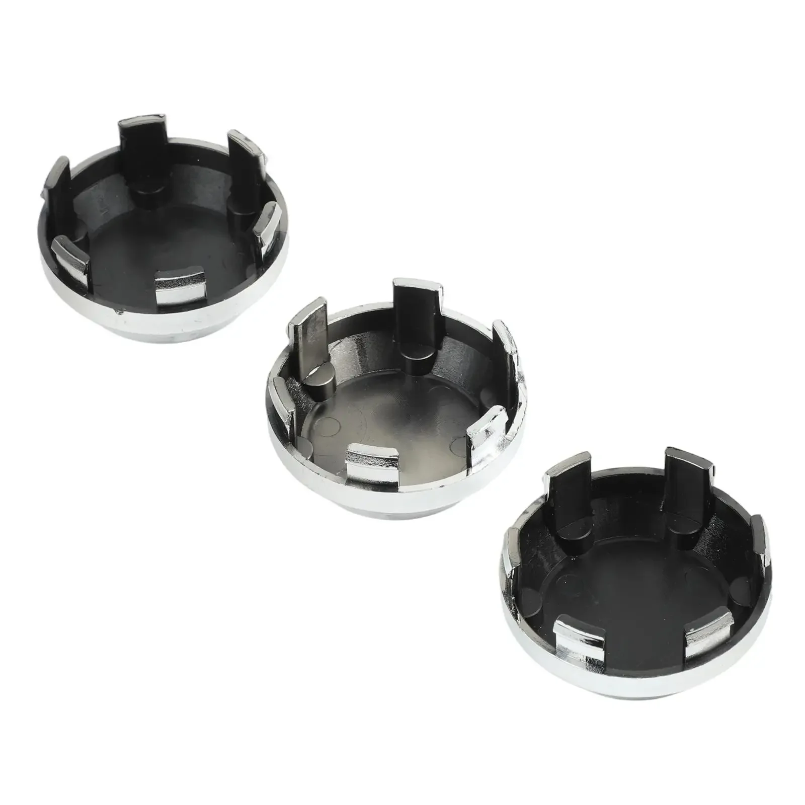 Rear wheel cap decorative cover set for electric tricycles made with sturdy plastic and spaced pin installation
