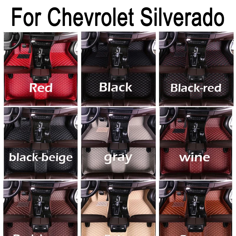 

Custom Car Floor Mats For Chevrolet Silverado 1500 2006 2007 2008 2009 2010 2011 2012 Interior Accessories