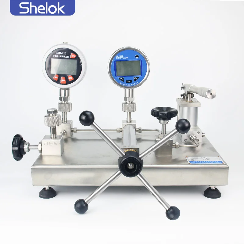 Shelok  -0.095~6 MPa Pressure Calibration Service Providers Dead Weight Pressure Gauge Calibrator Pressure Gauges Calibration