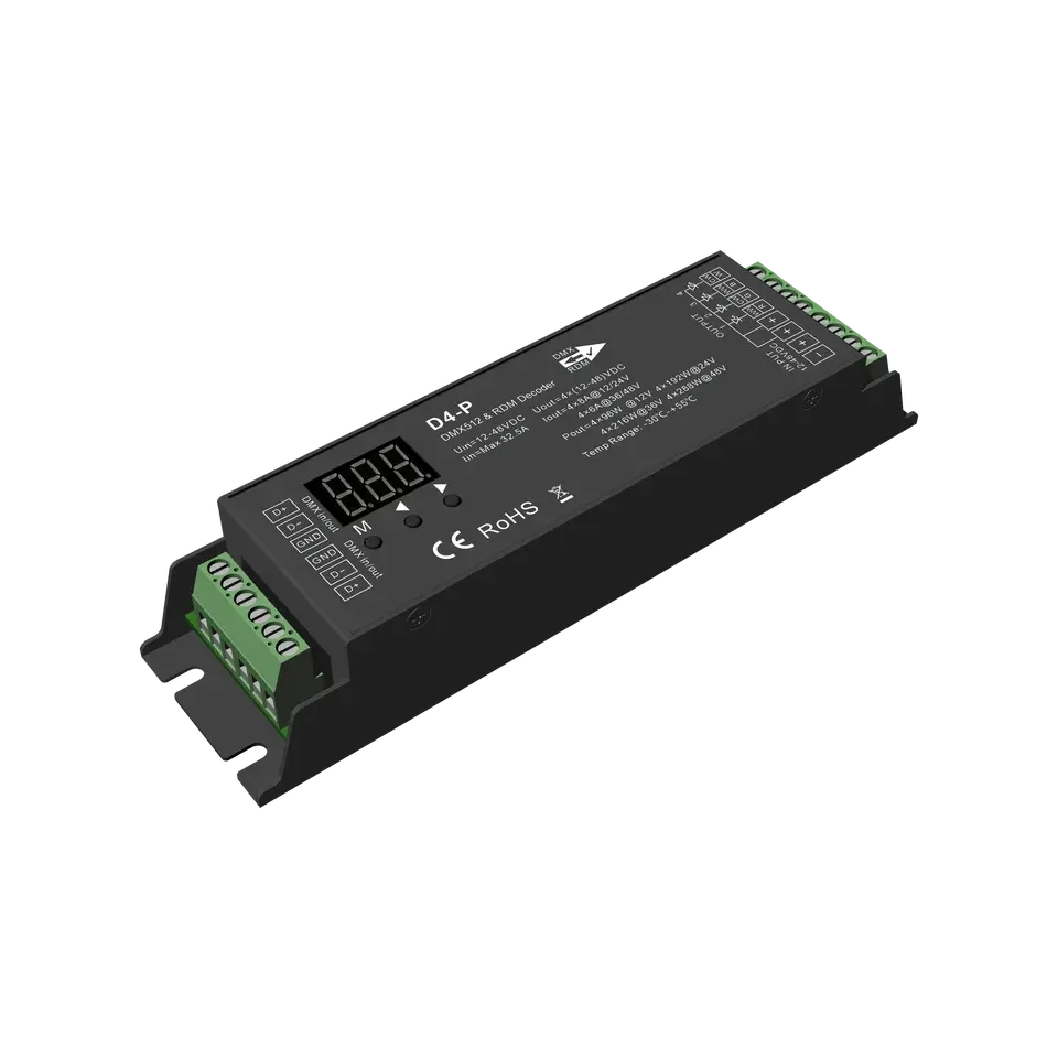 Skydance DMX Decoder Numeric D4 D4-E D4-P D4-XE D5 D12 D24 D12A RF Control /Din Rail/Multiple Dimmer PWM For LED Strip Lights