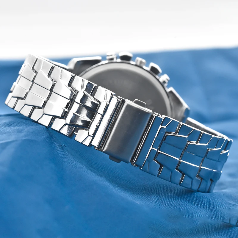 Hodinky 남성용 스테인리스 스틸 시계, 대형 다이얼, 럭셔리 스포츠 시계, 탑 브랜드, 직송, 패션