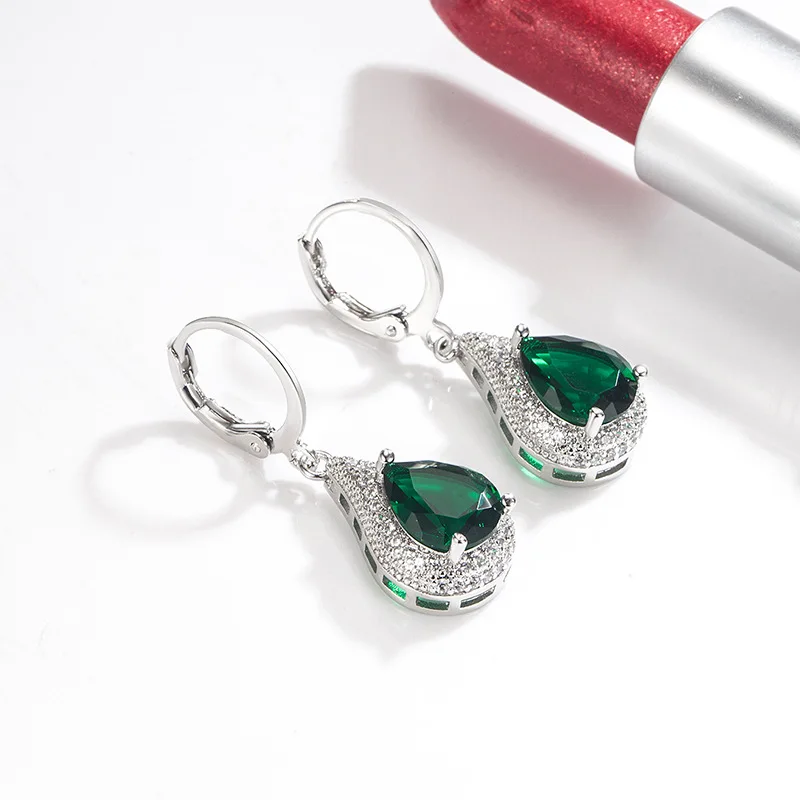 Origin Ruby Jewelry Drop Earring Women 925 Sterling Silver Geometric SAPPHIRE Gemstone Aros Mujer Oreja Bizuteria Ruby Orecchini