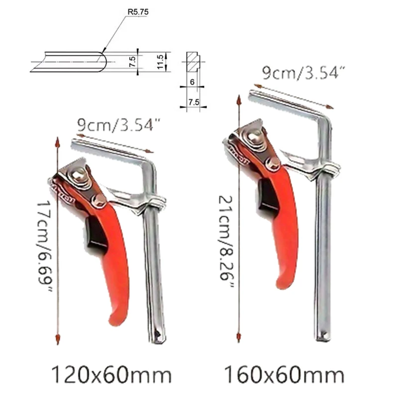 1PCS Quick Guide Rail Clamp Carpenter F Clamp Quick Clamping For MFT and Guide Rail System Hand Tool