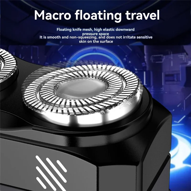 A05G-Mini barbeador elétrico inteligente display digital lâmina dupla uso doméstico carro poderosa ferramenta aparador de barba 36db