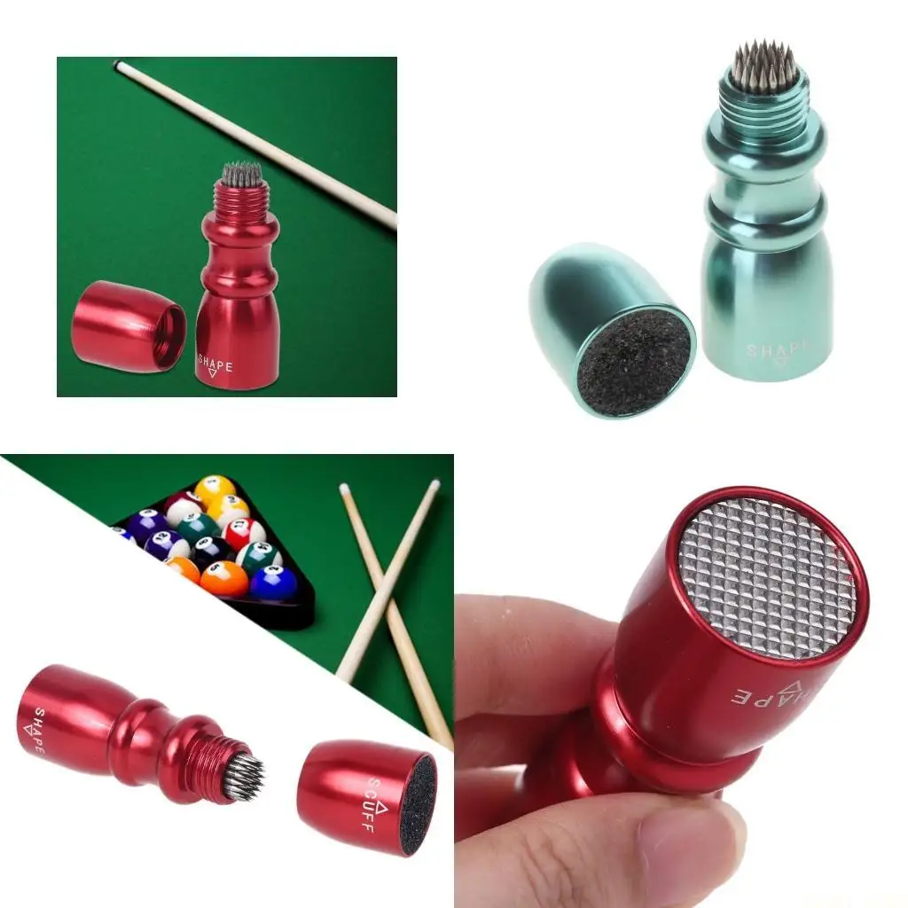 

U2JB 3 in 1 Drum Snooker Pool Cue Tip Tool Shaper Scuffer Aerator Billiards