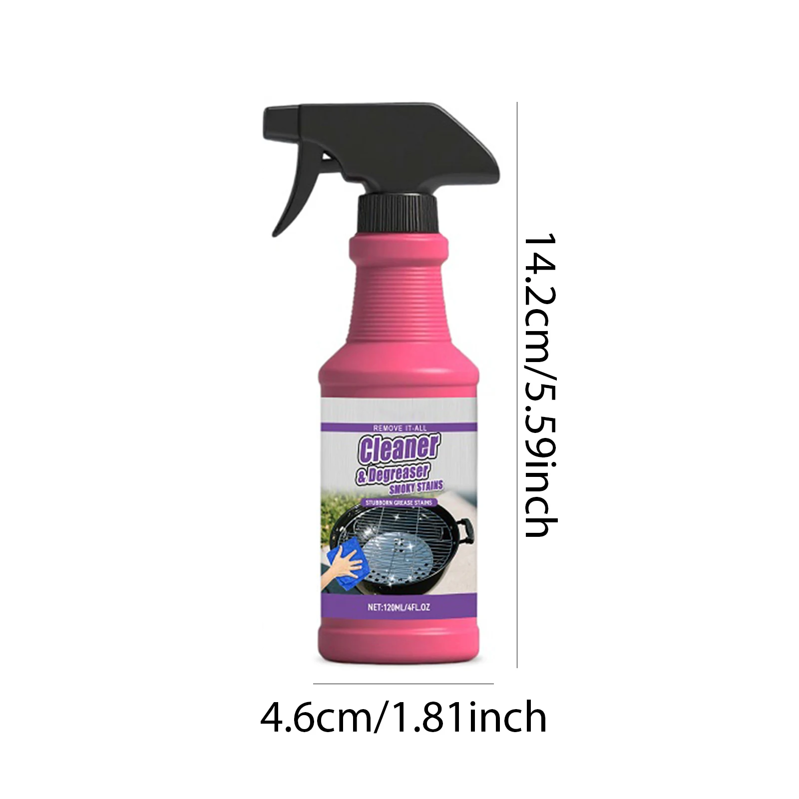 Powerful Foam Cleaner Potent Barbecue Rack Cleaner Fast-Acting Kitchen Oil Stain Remover for Home Kitchen Outdoor Barbecues