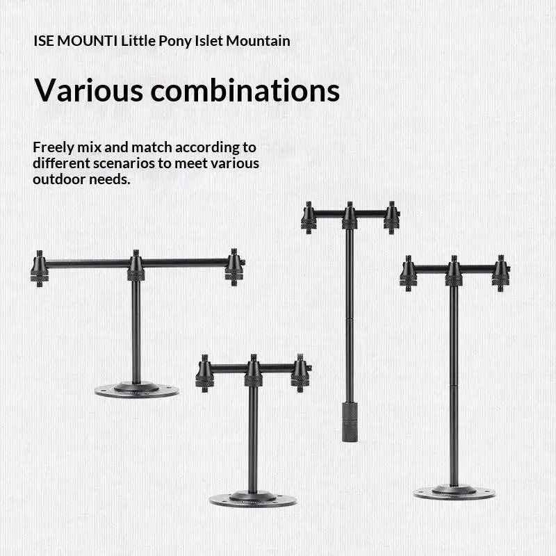Aluminum Alloy Lantern Stand Detachable Desktop Light Stand Portable Outdoor Tabletop Light Mount For Camping Picnic Activities