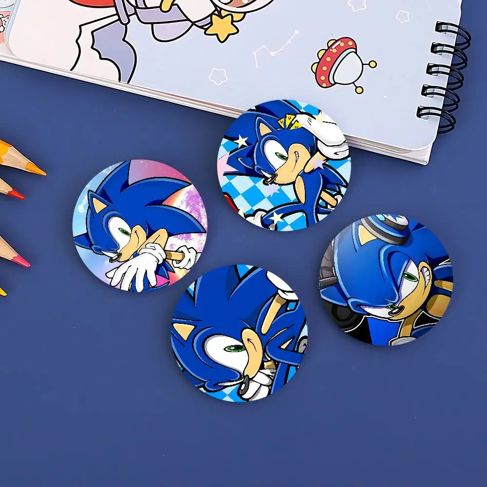Game S-Sonic The HedgehogS Badges Creative Tinplate Soft Button Pins Animal Icon Brooch Lapel Backpack Badge Accessories Pin