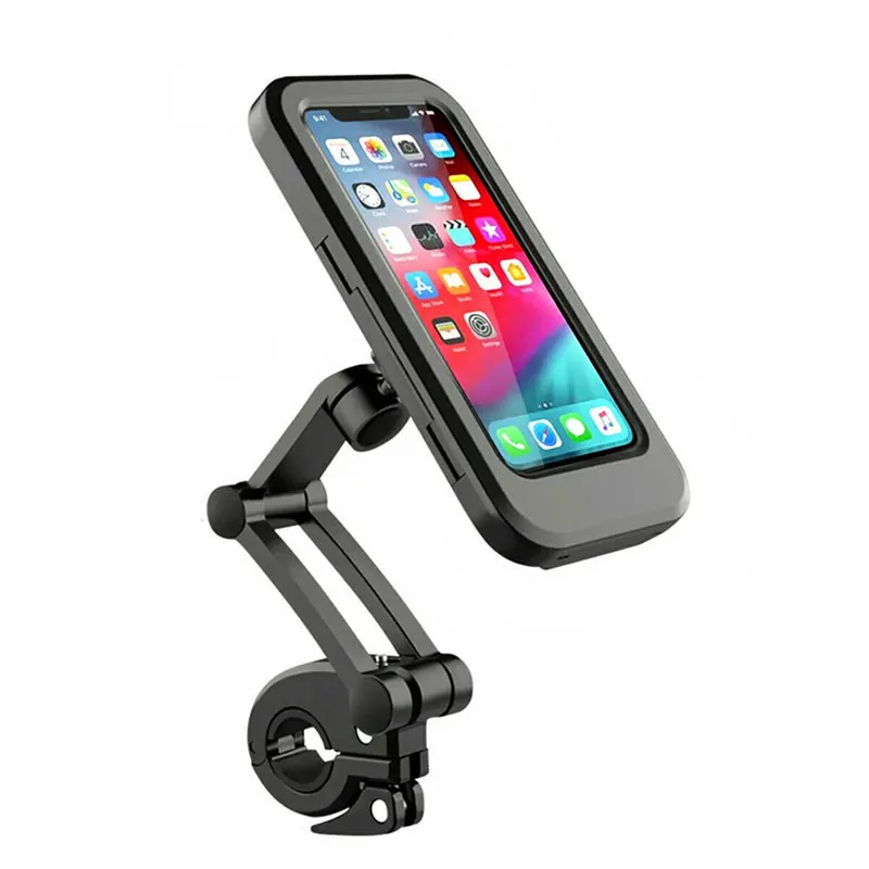 Universal Waterproof Bicycle Mobile Phone Holder Motorcycle Stands 360°Swivel Adjustable Bike Holder For 5.5~6.8'' Mobile Phone