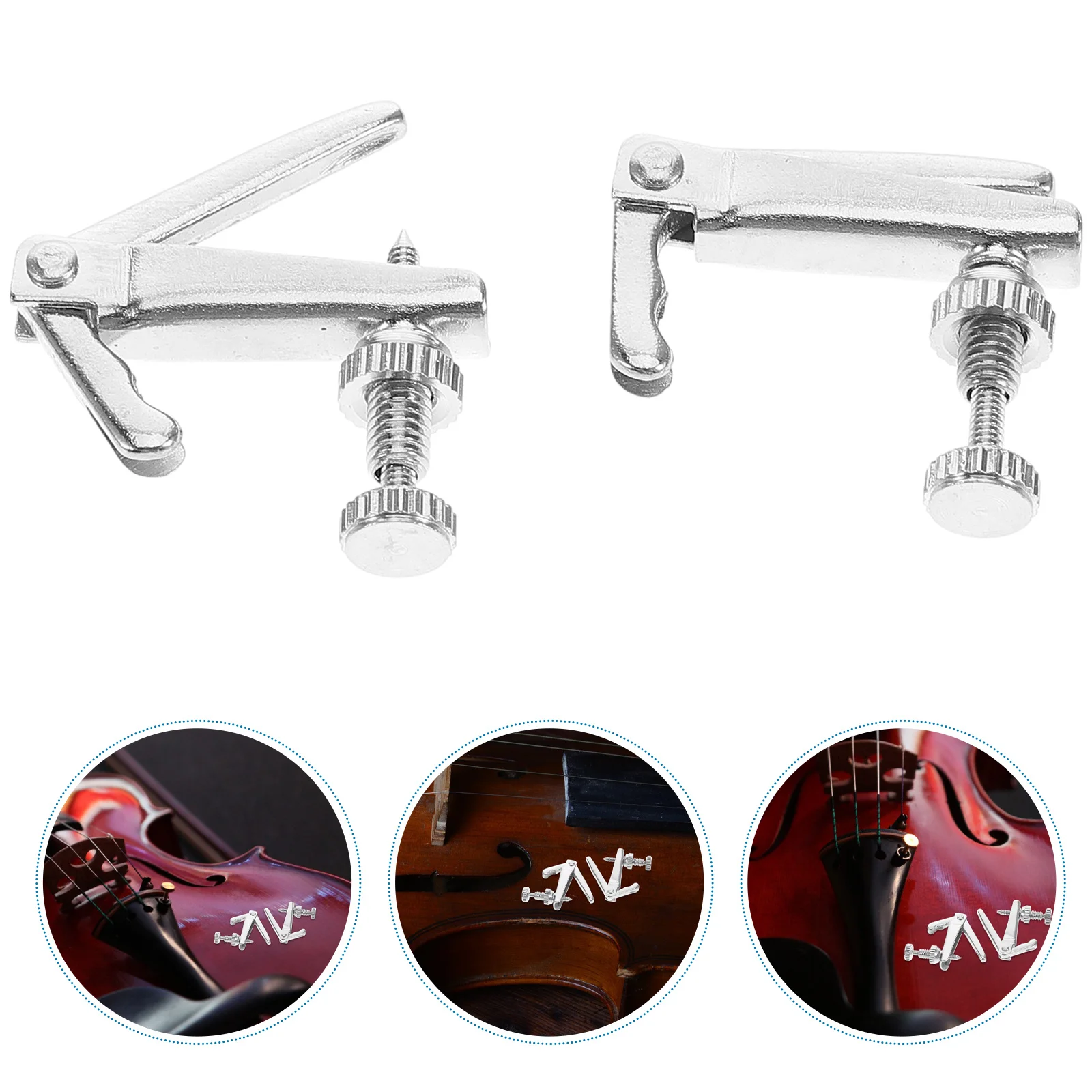 

4Pcs Violin Fine Tuners White for 12 14 Violins Precise String Adjusters Replacement Parts Musical Instrument Accessories