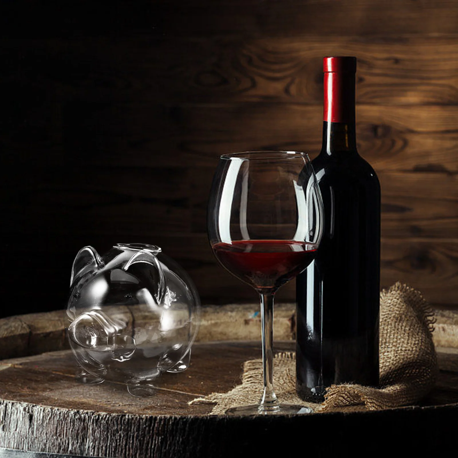 

Clear Glass Pig Cup Cocktail Glass for Parties Bar Glassware Reusable Wine Juice Mug Clear Drinking Cup Drinking Glasses
