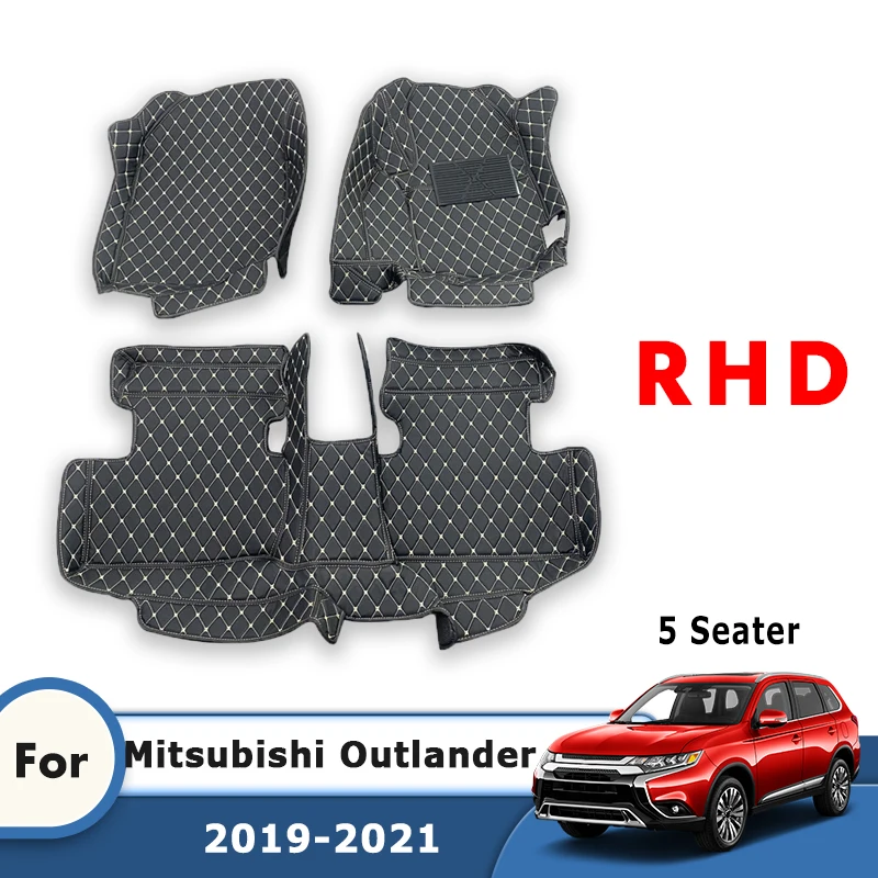 

Ковры на заказ с правым рулем для Mitsubishi Outlander 2022 2021 2020 2019 5-местные внутренние аксессуары автомобильные коврики защитные водонепроницаемые