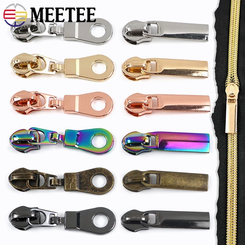 

10/20Pcs Meetee 5# Nylon Zipper Puller Garment Bag Zips Slider Clothes Decorative Head Pocket Zippers Repair Kit DIY Accessories