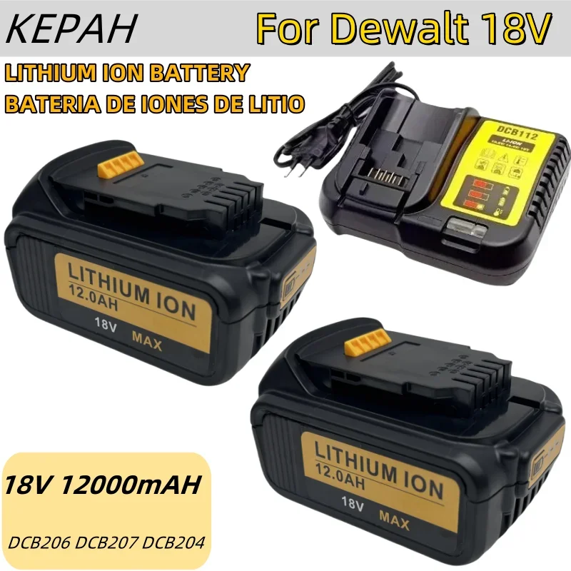 12000mAh Battery DCB200 MAX For Flexvolt For Dewalt DCB606 DCB205 DCB206 DCB209 DCB182 Power Tool Battery 20V/60V Battery