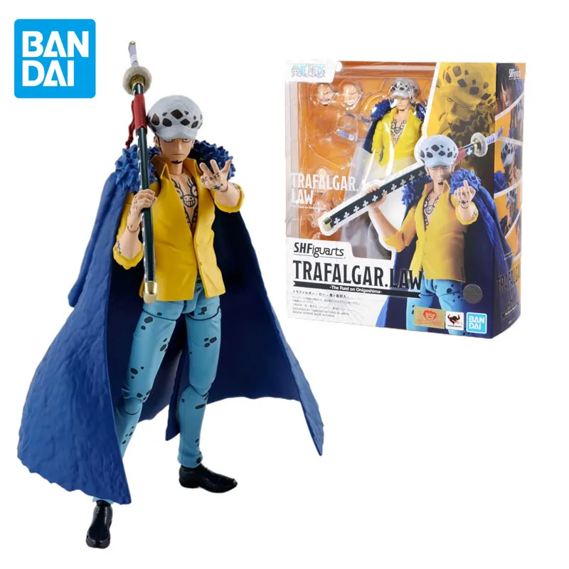 Bandai Original S.H.Figuarts ONE PIECE Anime Figure Trafalgar D.Water Law Action Figure Toys for Boys Girls Kids Birthday Gifts