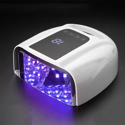 96W specchio fondo riflettente lampada per unghie Gel Polish Dryer macchina per Manicure luce UV per unghie lampada LED UV professionale per unghie