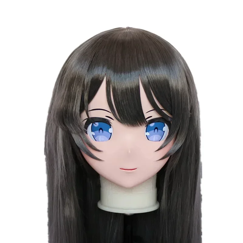 

(B58) Customized Lifesize Mask Coser Crossdressing with Backshell Silicone Anime Sakurajima Mai Kigurumi Mask Cosplay