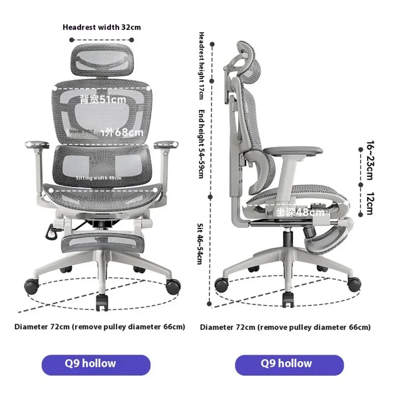 Ergonomische mesh-bureaustoel met verstelbare 3D-armleuningen, lendensteun, verstelbare en kantelfunctie voor thuiskantoor