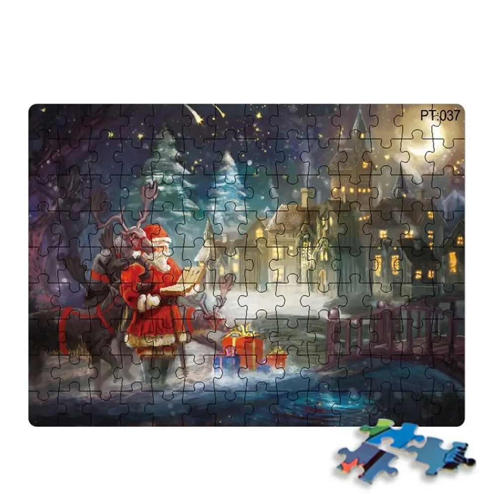 Puzzle en papier Montessori pour bébé, jouets de Noël, mise en commun pratique, 126 pièces