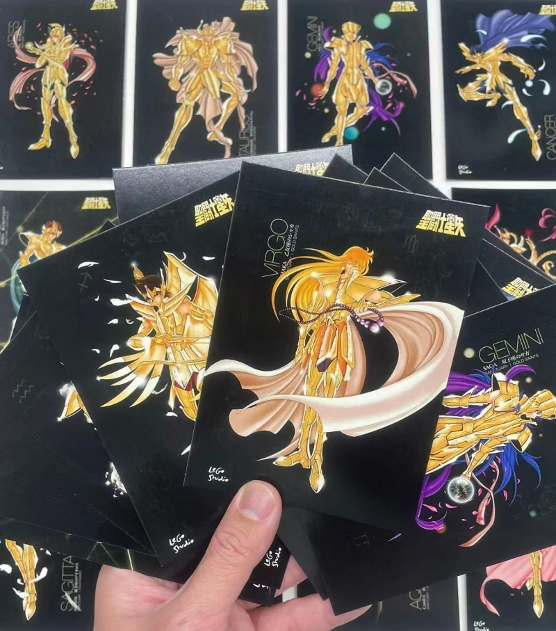 

Saint Seiya Character Card Gold Saint A set of 12 Postcards Knights of the Zodiac Mu Saga Aiolia Shaka Dokho Aiolos Milo Camus