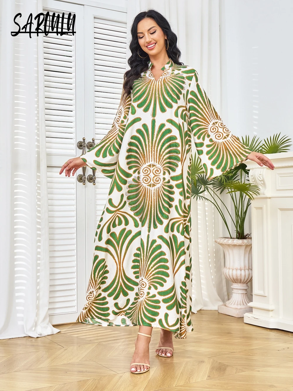 Green Abaya Plus Size Evening Dress Moroccan Takchita Elegant Festival Party Date A Line Casual Customized In Stock Prom Gown