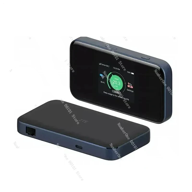 Used ZTE MU5002 5G WiFi Router, Cat22 Gigabit Portable Hotspot with SIM Card Slot 4500mAh Battery Supports Max 32 Users