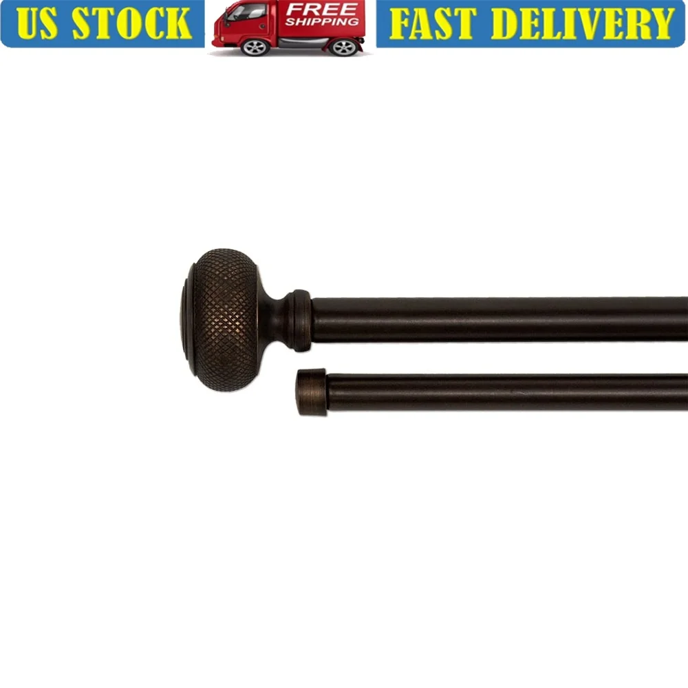 

Набор двойных карнизов для штор, металл 3/4 дюйма, регулируемый, 30-84 дюйма, натертая маслом бронза, в комплект входит монтажное оборудование.