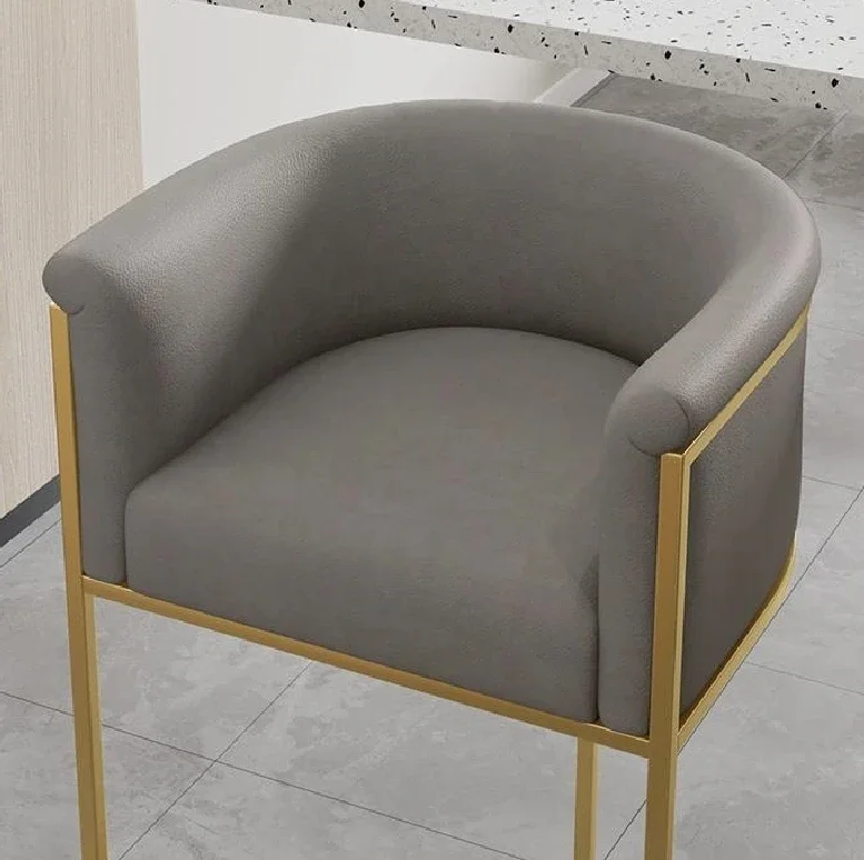 

Light Luxury Bar Stool Modern Simple Household Balcony Window Cafe Island Bar Stool Nordic High Back Stools