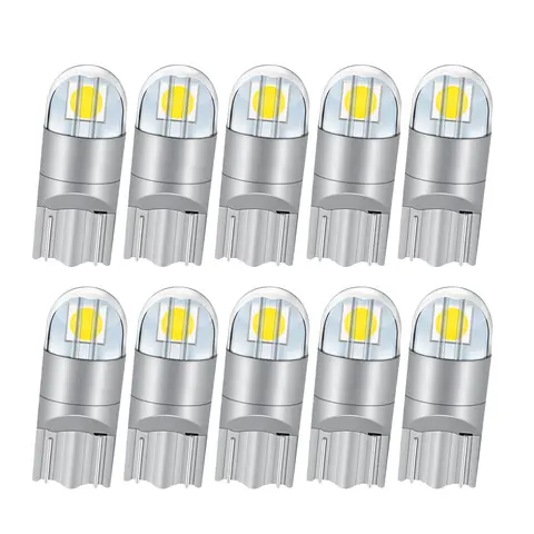 T10 LED Bulbs Car Dome Reading Lights 194 W5W CANBUS LED For Side Marker Park Clearance Light License Plate Lamp 6V 12V 24V 10Pc