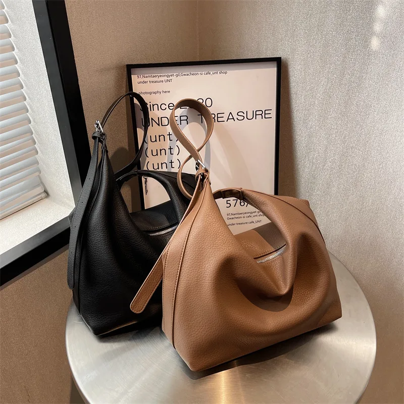 

2025 Trend Female Simple Large High Capacity Shoulder Women Handbags Messenger Bags Fashion Soft PU Leather Tote Bags for Women
