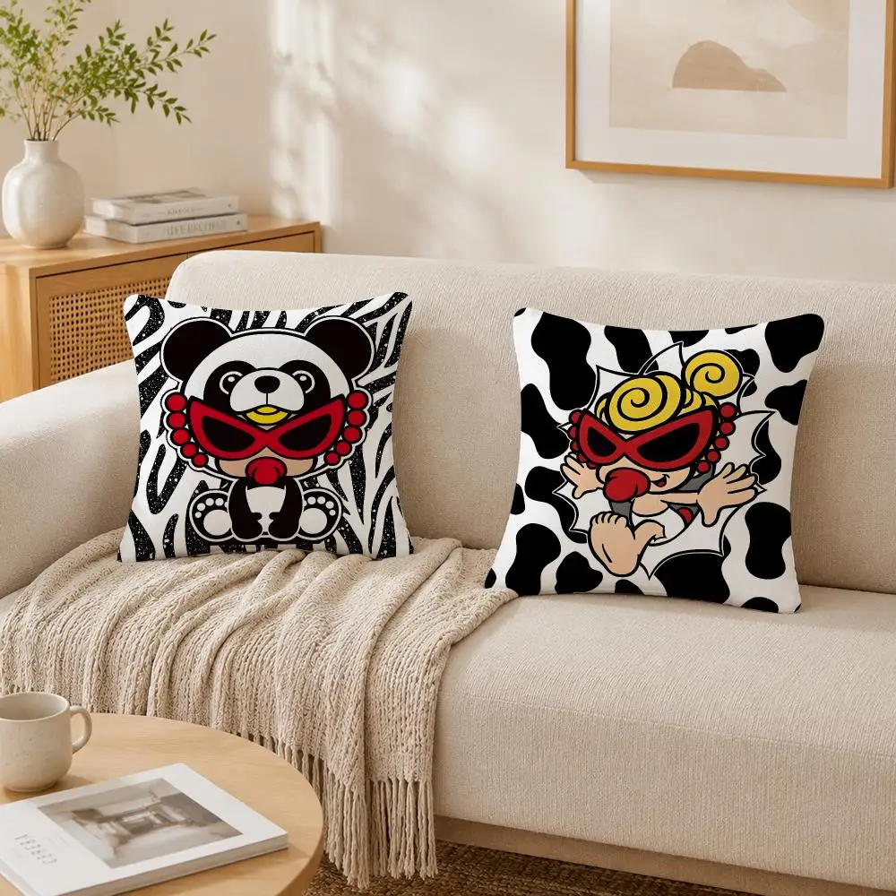 Fashion H-Hysteric M-Mini Cushion Cover Plush Decorative Pillow Case With Hidden Zipper Cutecore Room Decor For Home