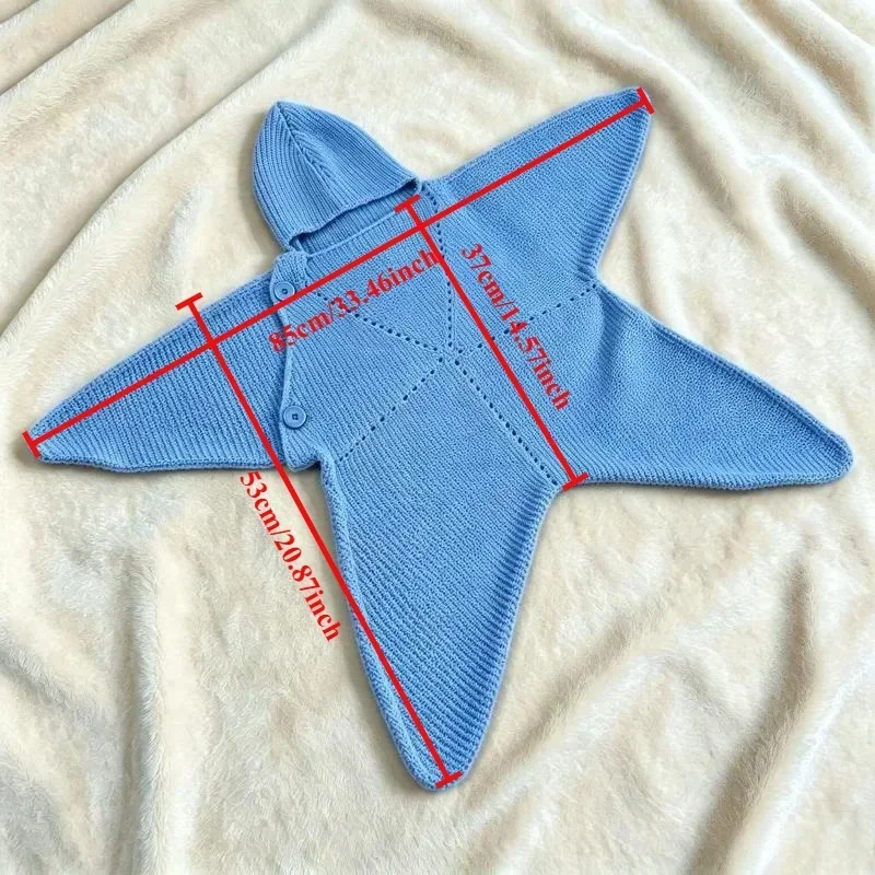 Süßer Cartoon-Strampler für Babys, handgehäkelt, aus Garn, gestrickter Seestern-Jumpsuit, Babykleidung, Frühling/Herbst 2026, Neu – Detail 1