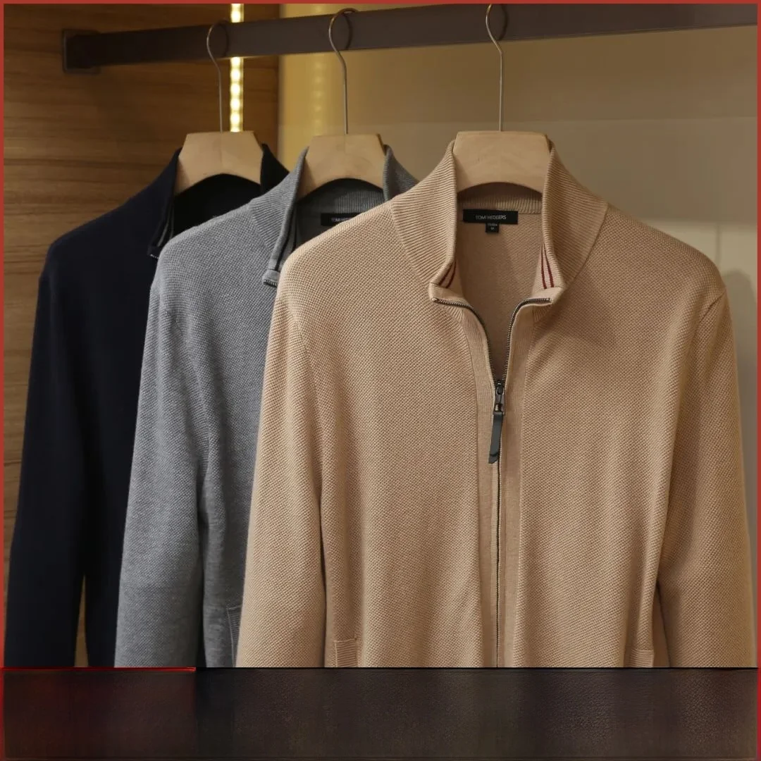 

Роскошный вязаный открытый кардиган Camere из шелковой шерсти, свитер на осень-зиму, мужская повседневная деловая верхняя одежда Faion Urban Sle