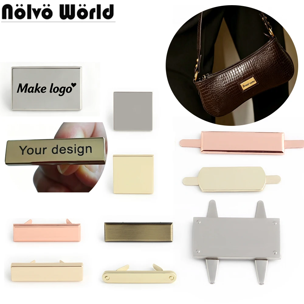 

50-100 шт. черных этикеток для изготовления швейных этикеток с вашим логотипом для кожаных сумок, сумок-тоут, персонализированных бирок с логотипом, швейных принадлежностей