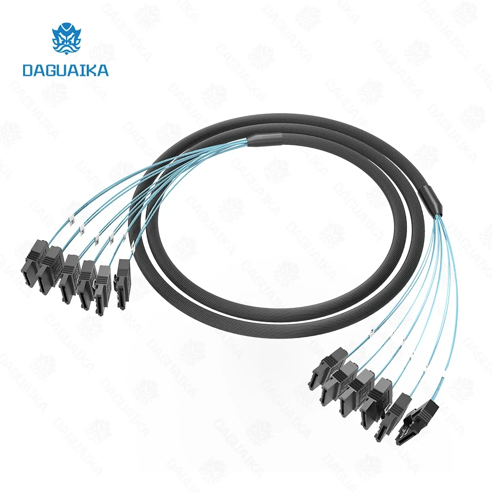 Juego de cables Sata a Sata para servidor, Cable divisor de HDD de 6Gbps, de 7 pines a 7 pines, 4/6/8 piezas