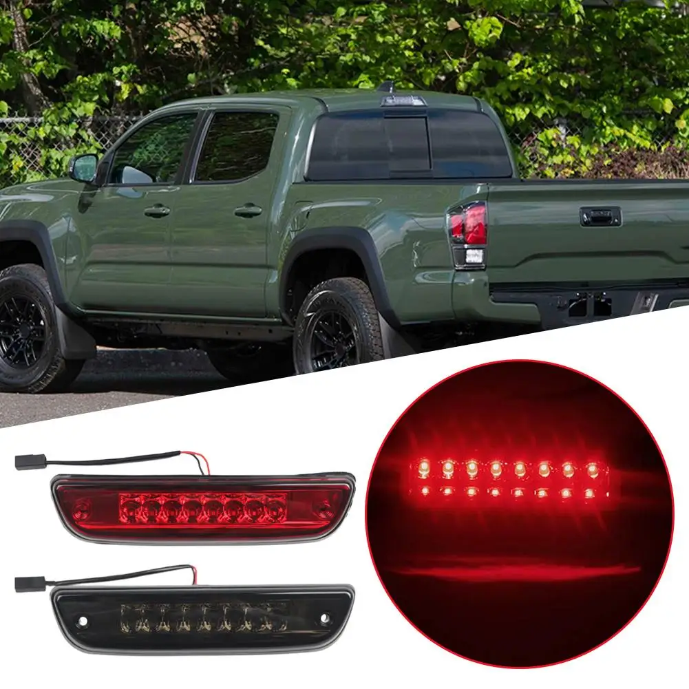 

LED Third Brake Light Car Black High Mount Stop Light Rear Tail Cargo Stop Lamp For 95-17 PICK-UP Smoke Lens P9K2