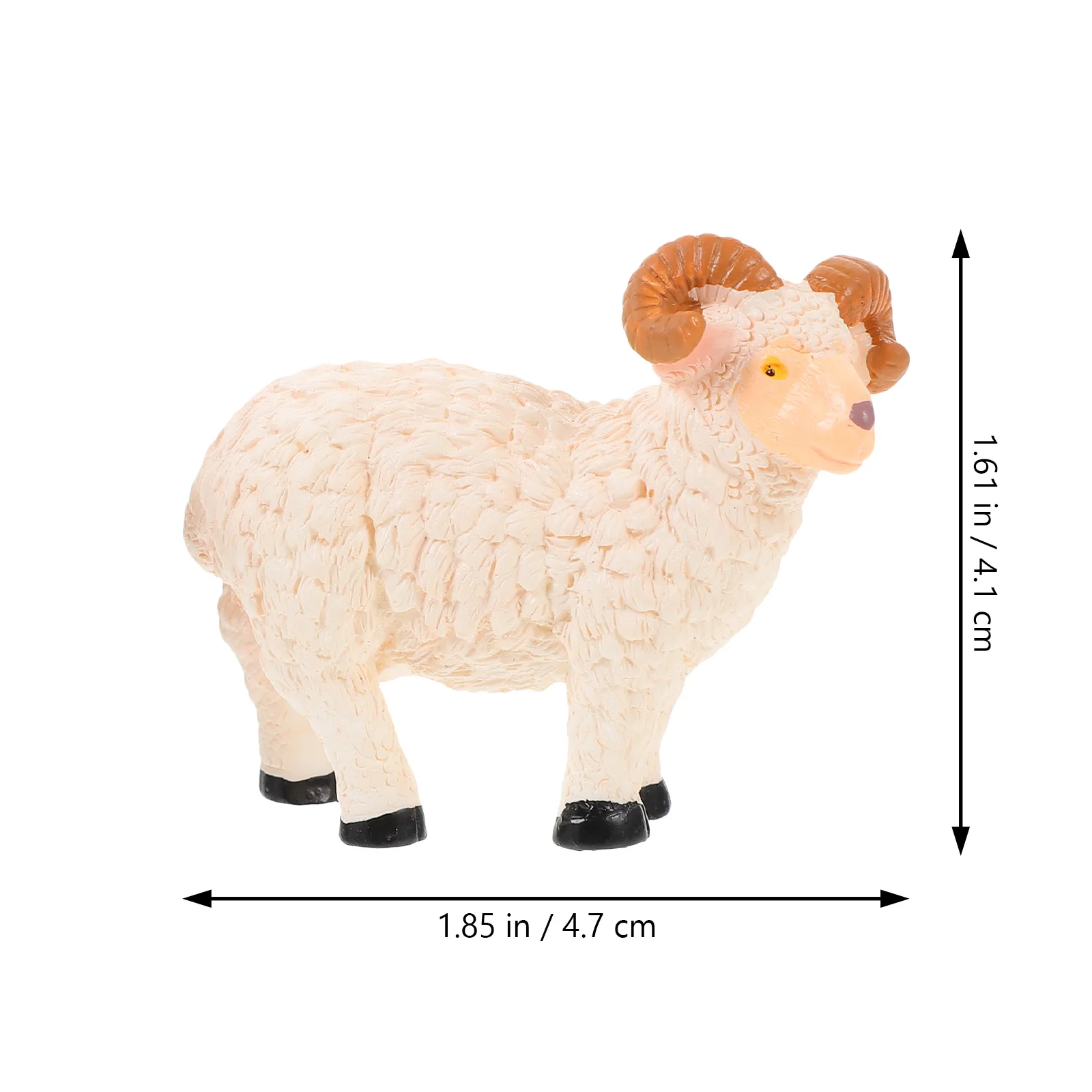 6 قطعة ديكورات المناظر الطبيعية الصغيرة تماثيل حديقة مصغرة من راتنج الأغنام للمنزل والمكتب وغرفة المعيشة ديكور الحديقة الخارجية #4