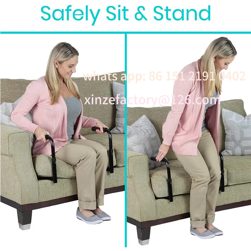 Picture 4: Customizable Alloy Disabled Support Handle  Adjustable Elderly Sofa Rail  Stable Standing Assist Handrail Couch Safety