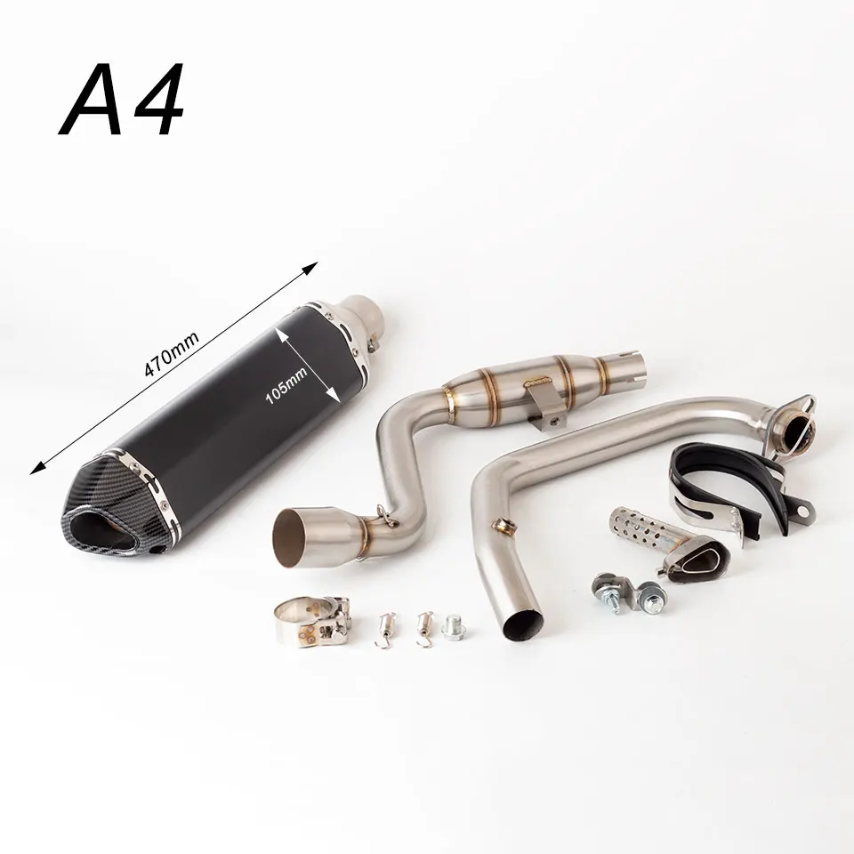 Motorcycle  Exhaust System for Suzuki Gixxer 155 GSX150F Motorcycle Exhaust Header Mid Link Pipe Slip On Muffler With DB Killer