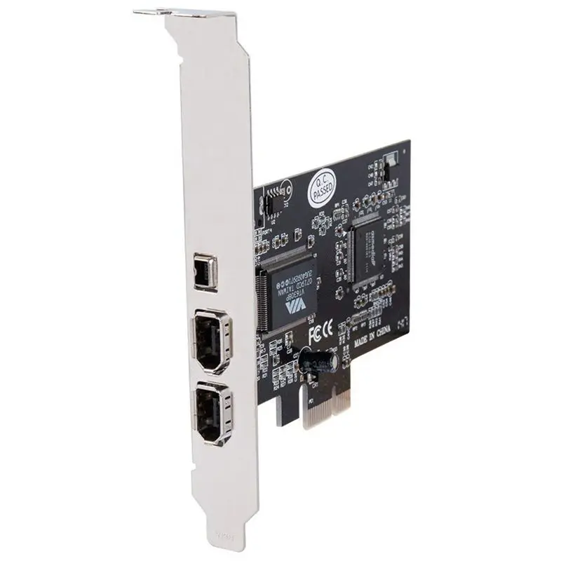 PCIe 4 Port (3x 6Pin + 1x 4Pin) firewire 800 IEEE 1394 Adapter Karte High Speed 800mbps Kostenloser 6Pin zu 4Pin Kabel für DV Video, Audio