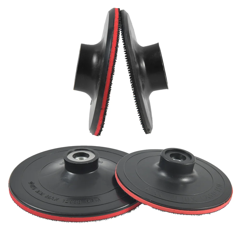 1pc Sandpaper Sticky Disc Self-adhesive Hook-and-loop Back Plate Angle Grinder Red Bubble Suction Cup Grinding Head